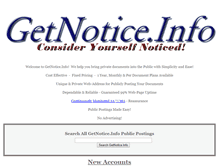 Tablet Screenshot of getnotice.info